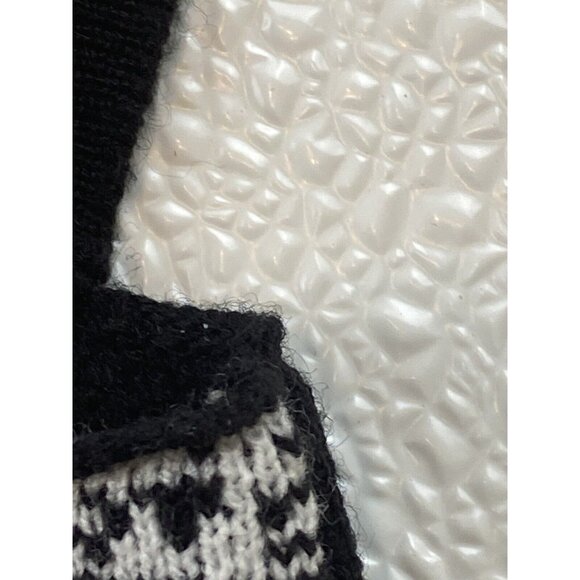 London Times Womens P Med  Black White Ombre Speckled Short Pullover Knit Dress - Picture 15 of 15